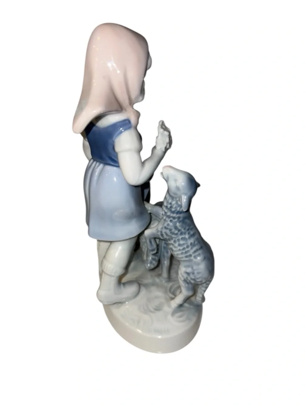 Vintage Gerold Porzellan Bavaria Girl With Lambs Figurine Western Germany